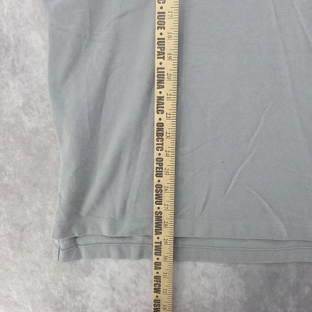 Polo Ralph Lauren Shirt Mens XXL Gray Short Sleeve Pique Mesh Blue Pony Polo